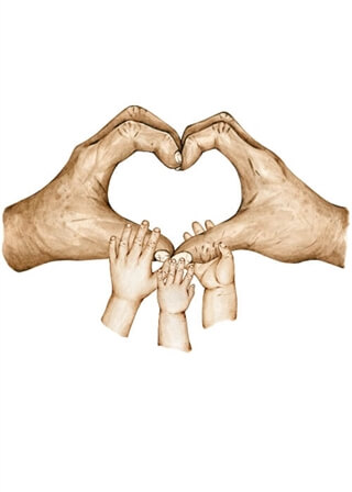 Morföräldrar till 3 barnbarn (Färg) - Poster